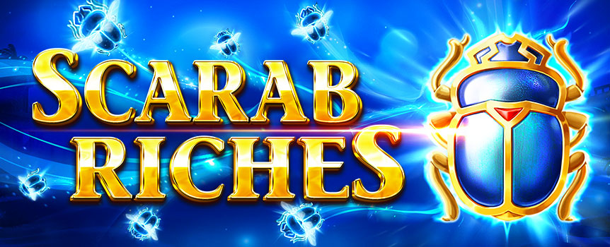 Imagine yourself in a land of ancient Pharaohs and Pyramids, where the treasures are hidden but plentiful, and the creatures that inhabit the sand are your new best friends! Yes, you will be overjoyed to find Scarabs when playing Scarab Riches, as they will randomly help you discover treasure beyond your wildest dreams!